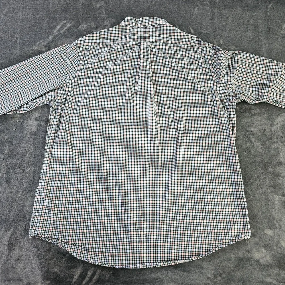 POLO RALPH LAUREN Shirt Men's 2XL Plaid Oxford 100% Cotton Stretch Classic